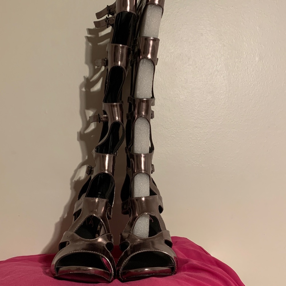 Steve Madden Metallic Strappy Heels